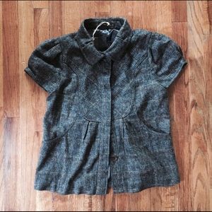 Anthropologie Hazel Gray Swing Blazer